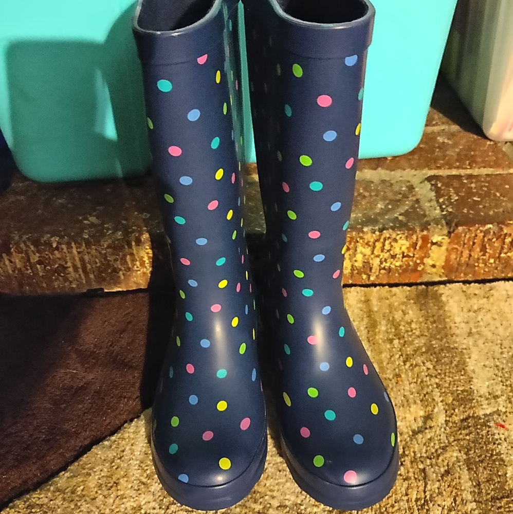 Girls Size 13 Polka Dot Rain Boots